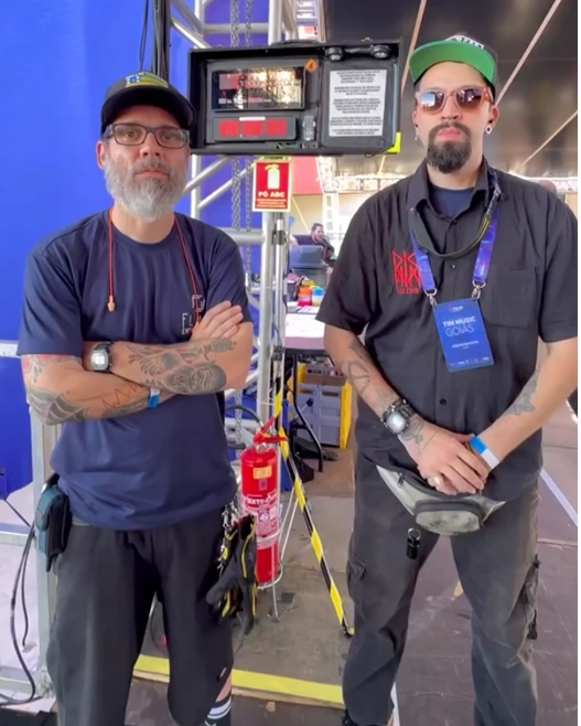 Estrutura de evento em operação